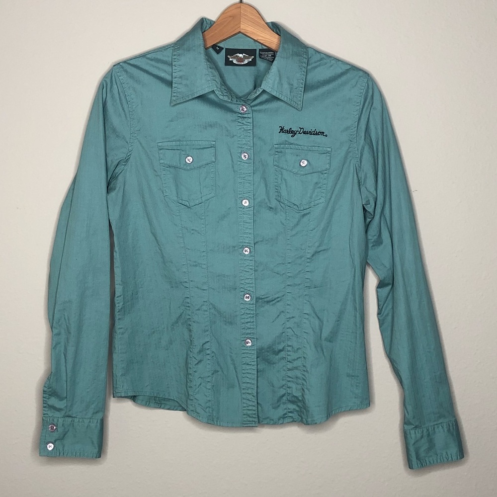 Harley Davidson Long Sleeve Button Down Shirt